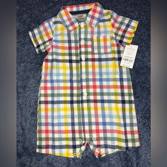 Carter's Multicolor Plaid Bodysuit - Picture 5 of 5